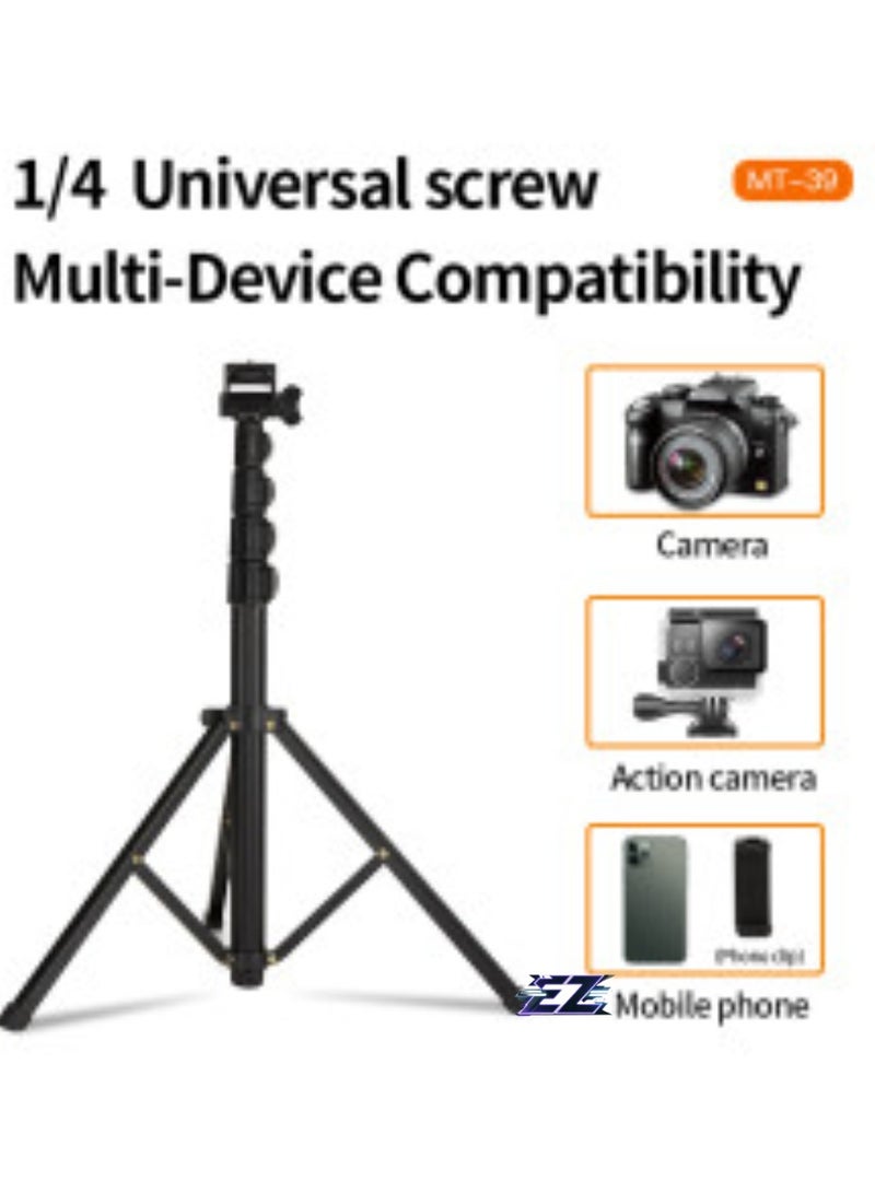 ELTRAZONE Aluminum Extendable Cell Phone Tripod Stand with Selfie Stick Tripod & Phone Clip - Adjustable, Lightweight & Sturdy, Perfect for Vlogging, Selfies & Live Streaming - Image 2
