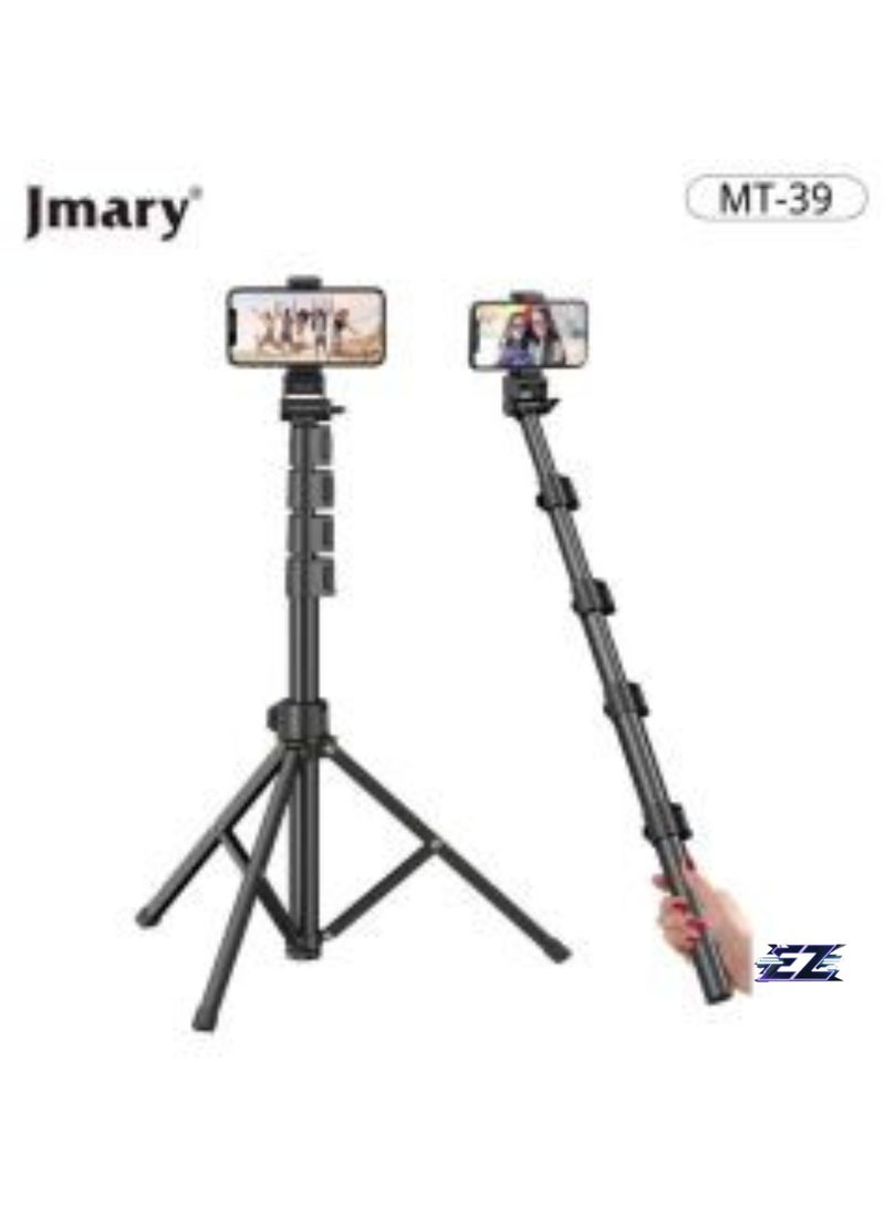 ELTRAZONE Aluminum Extendable Cell Phone Tripod Stand with Selfie Stick Tripod & Phone Clip - Adjustable, Lightweight & Sturdy, Perfect for Vlogging, Selfies & Live Streaming - Image 3