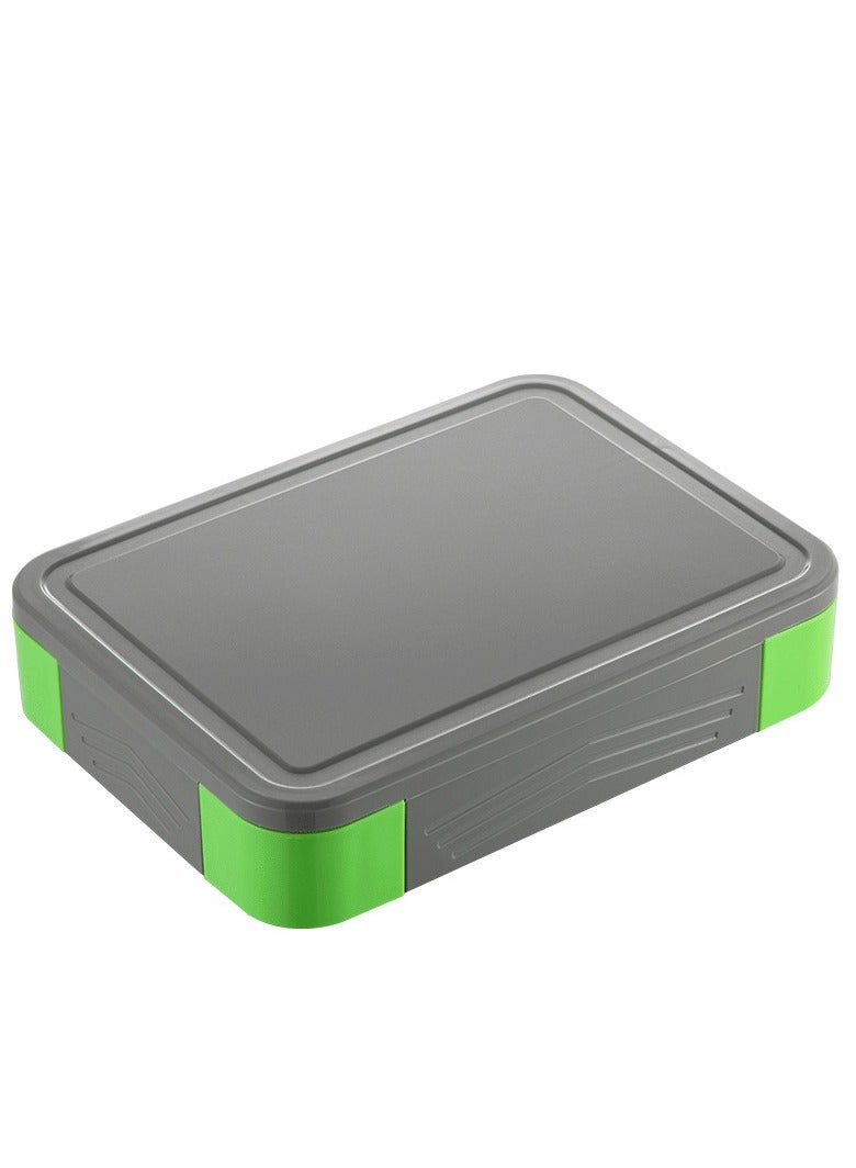 QIGAR Bento Lunch Box for Kids Adults, 6 Compartments  Food Container Ideal Portion Sizes Leak-Proof Bento box for Kids ,With cutlery sauce box,microwave heating Safe, Food-Safe Materials 1330ml - Image 1