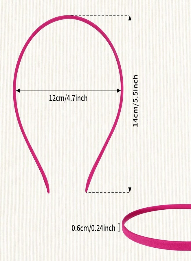 Cinaci 40 Pieces in 20 Colors Colorful 6mm Thin Skinny Stain Covered Metal Headbands Simple Plain DIY Craft Hair Bands Accessories for Women Girls Teens Kids Toddlers - Image 5