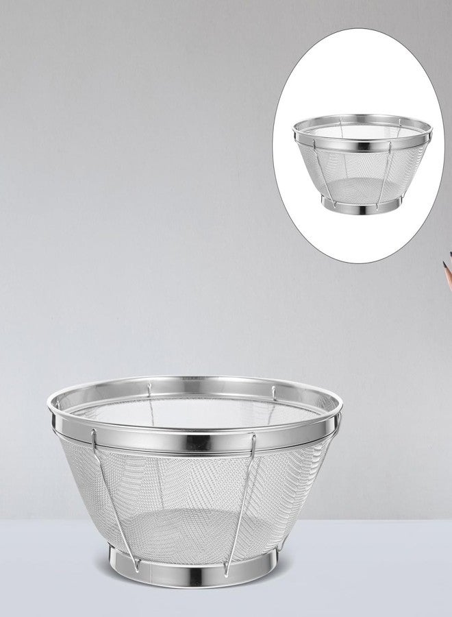 SHOWERORO Compact Stainless Steel Fine Mesh Strainer Versatile Vegetable Washing Basket Convenient Kitchen Colander for Rice Fruits More Easy to Store for Home Use - Image 5
