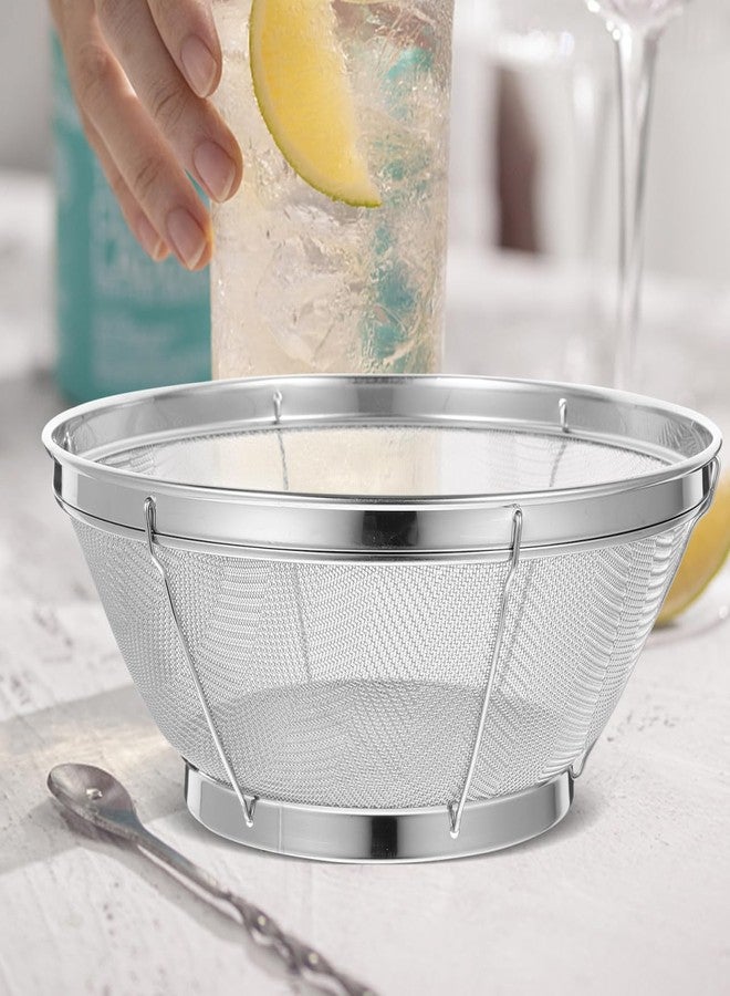 SHOWERORO Compact Stainless Steel Fine Mesh Strainer Versatile Vegetable Washing Basket Convenient Kitchen Colander for Rice Fruits More Easy to Store for Home Use - Image 2