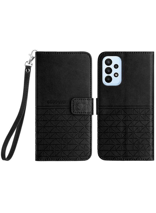 اس-توب جراب لهاتف Samsung Galaxy A23 جراب هاتف جلدي بملمس معيني مع حبل - Image 1