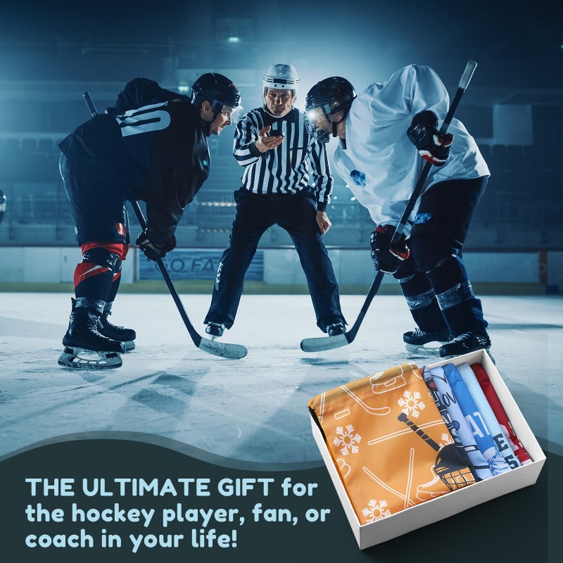 SilTriangle 24 Pcs Hockey Drawstring Bags Bulk 16 x 14 Inch Lightweight Sports Sack with Adjustable String Closure Gift Bags for Hockey Player Party Favors & Goodie for Sport Theme Event & Celebration - Image 5