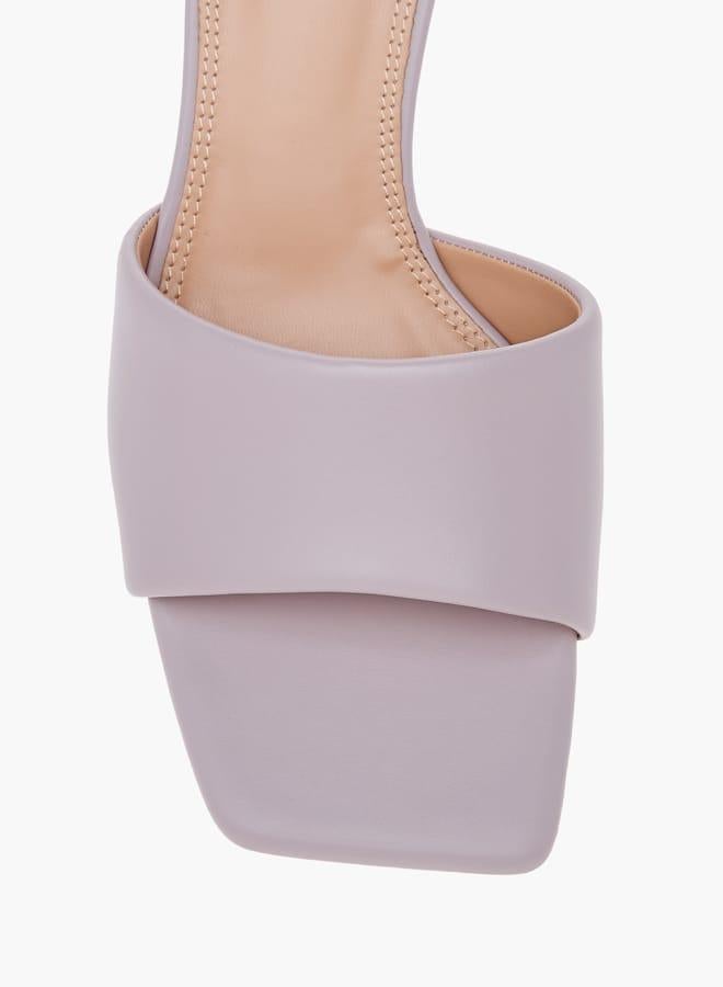 سيليست صنادل نسائية بكعب ستيليتو سهلة الارتداء بلون سادة - Image 4
