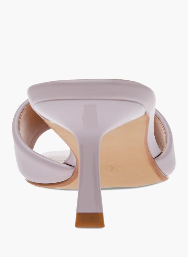 سيليست صنادل نسائية بكعب ستيليتو سهلة الارتداء بلون سادة - Image 5