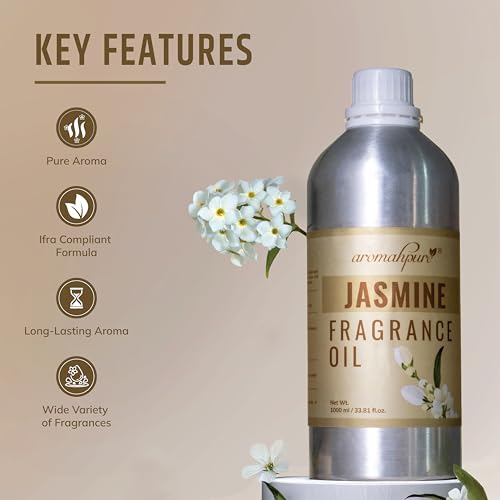Aromahpure Jasmine Aroma Oil | 1 Liter Undiluted & Natural | Long-Lasting Scent for Aromatherapy, Candle & Soap Making, Diffusers, Room Freshener, Humidifier, Bathroom Revitalizer & Home Essentials - Image 5
