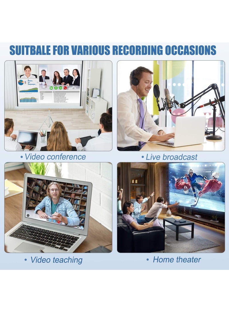 Video Capture Card, USB 3.0 HDMI to USB-C Audio Capture Card, 4K 1080p 60FPS for Gaming, Live Streaming, and Video Recording - Image 3