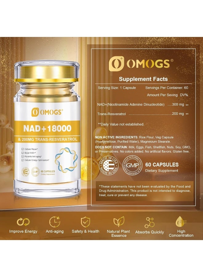 OMOGS NAD+ 18000 Supplement for Healthy Aging - Image 2