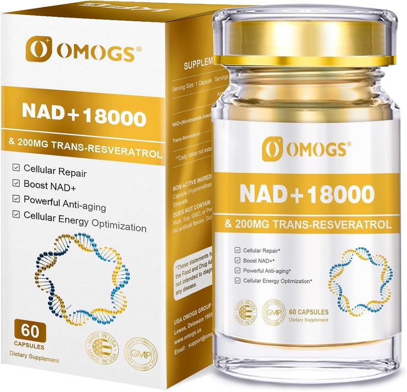 OMOGS NAD+ 18000 Supplement for Healthy Aging - Image 1