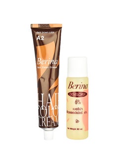 Berina A Series Cream Hair Color Full Coverage Long Lasting Dye Cream 60 Gm With Developer And Protein Conditioner For Men And Women (60Gm Pack Of 1, A2 Dark Brown)  - Image 2