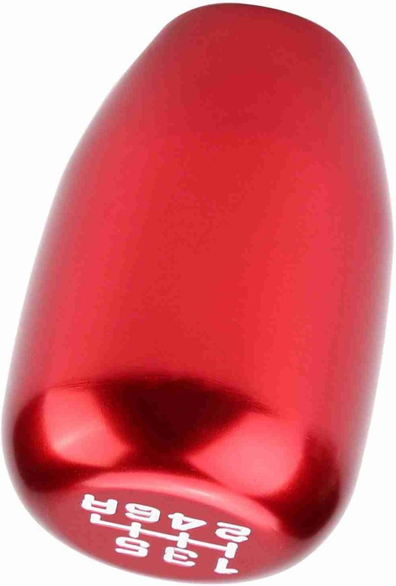 Manual Gear Shift Knob, Universal Metal 6 Speed Shifter Head with Plastic Adapters, Durable and Easy Installation - High Sensitivity, Reliable Performance for (Red) - Image 4