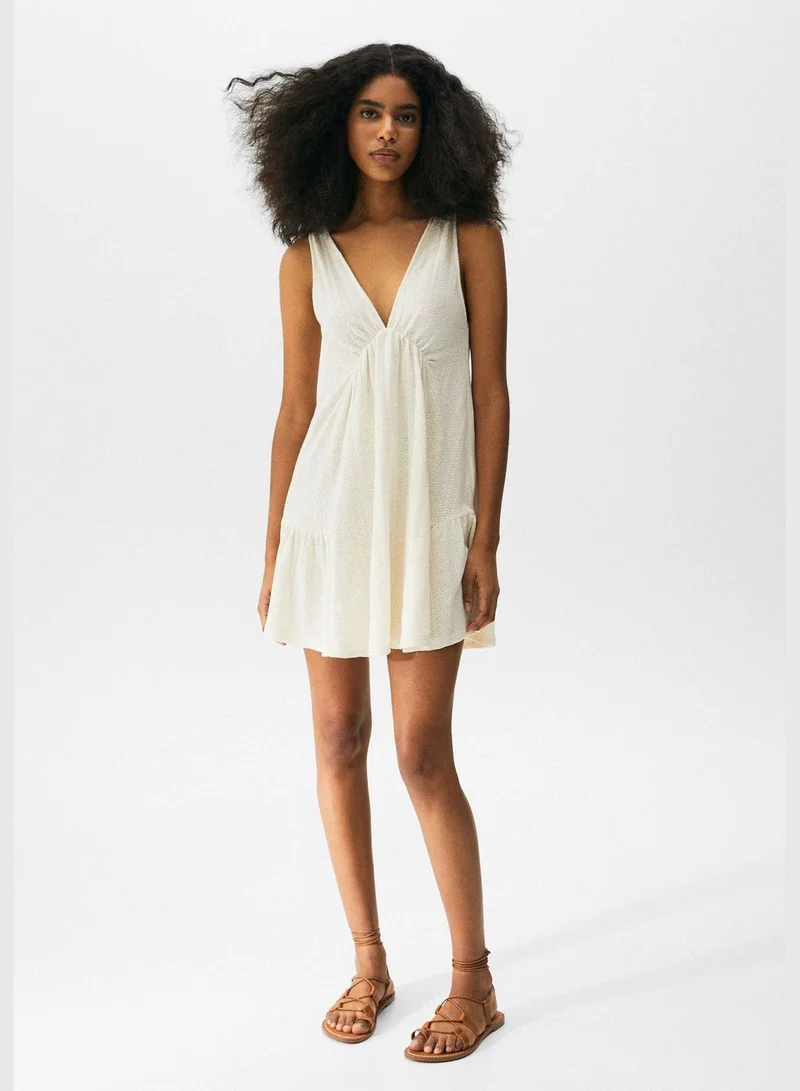 PULL&BEAR Flowing short dress with ruffles
