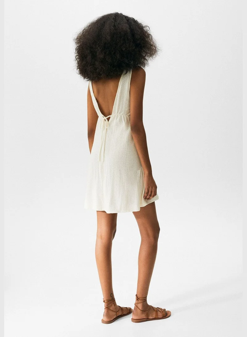 PULL&BEAR Flowing short dress with ruffles
