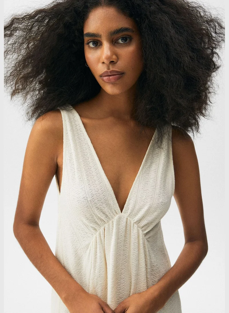 PULL&BEAR Flowing short dress with ruffles