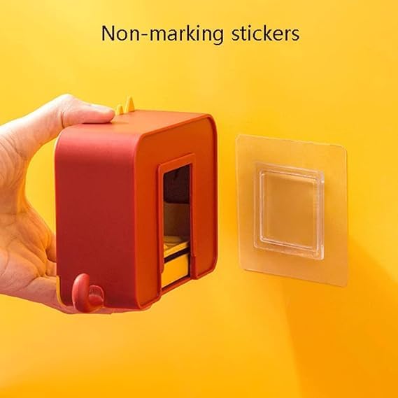 GNOLY Home Shelf Free Punch Wall-Mounted Soap Box Kitchen Soap Box Drain Creative Wall-Mounted Storage Box (1Pcs) - Image 2