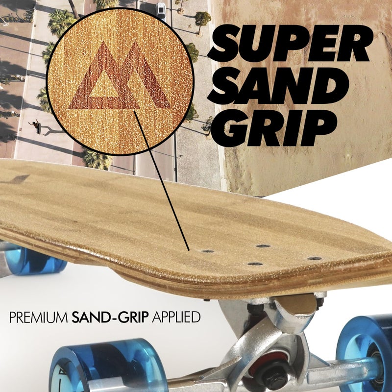 Magneto Kicktail Cruiser Longboard Skateboard - Adult Skate for Commuting & Carving - Smooth 78A Wheels for Cruiser Skateboard - Bamboo Longboard Construction with Maple Core - 44" x 9", Blue - Image 3