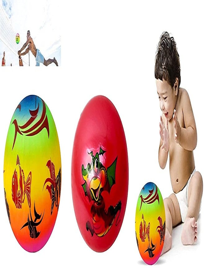 إيكان كرة شاطئية قابلة للنفخ خفيفة الوزن وملونة من إيكان، كرة طائرة ناعمة لحمامات السباحة، مناسبة للأطفال والكبار (مجموعة من قطعتين) - Image 1