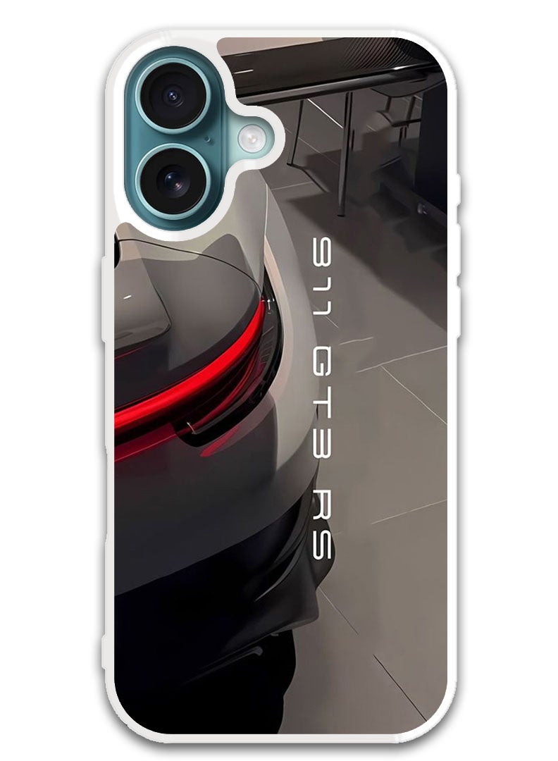 Theodor Protective Case Cover For APPLE IPHONE 16 Car (12) (White Bumper) - Image 1