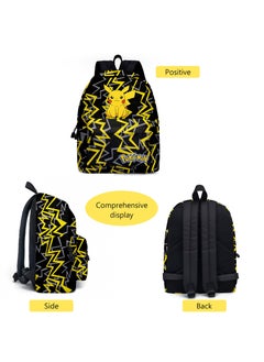 Pokemon Pikachu Cartoon Backpack Three-piece Student School Bag  - Image 3