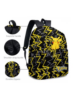 Pokemon Pikachu Cartoon Backpack Three-piece Student School Bag  - Image 4