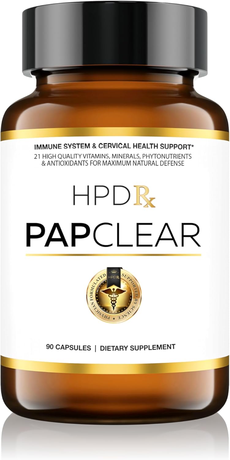 HPD Rx مكمل PAPCLEAR لدعم المناعة الطبيعي بالكامل من صياغة الأطباء 21 فيتامينات ومغذيات مع فطر شيتاكي العضوي 90 كبسولة عبوة من 1 - Image 1