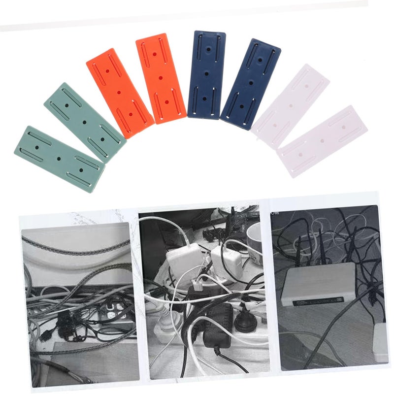 Adhesive Wall Mount Holder For Power Strip Cord Organization 8 Pieces Set - Image 4