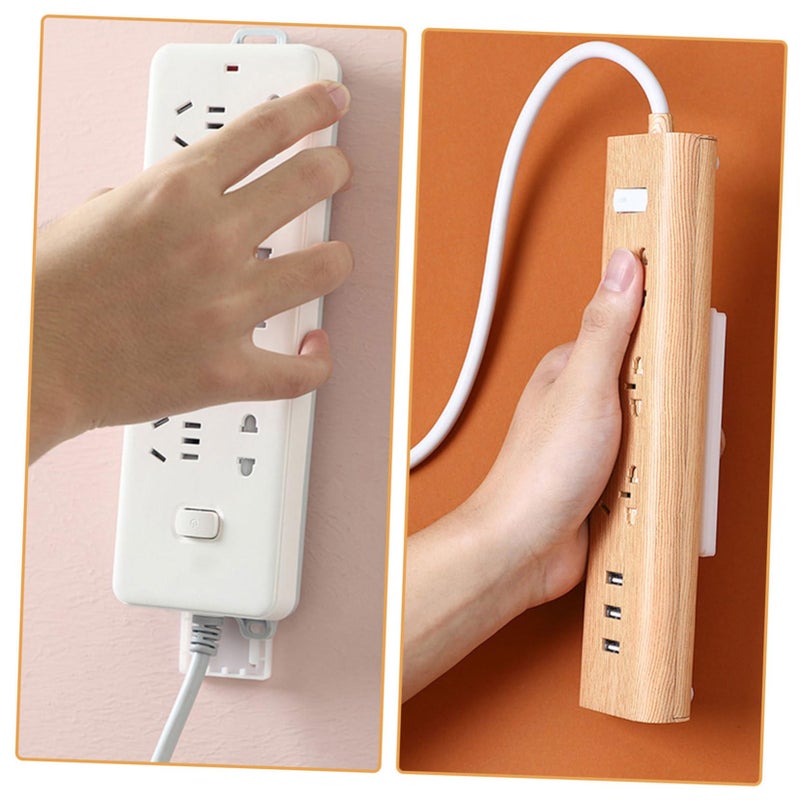Adhesive Wall Mount Holder For Power Strip Cord Organization 8 Pieces Set - Image 5