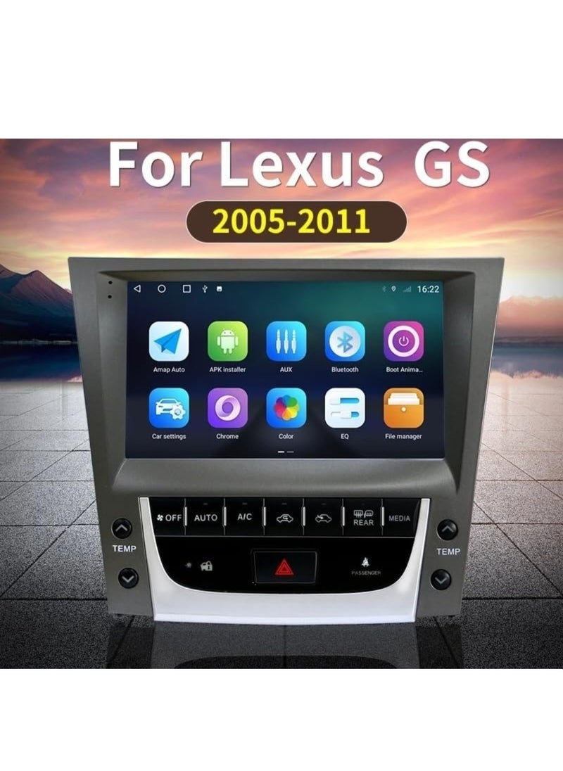 Vierex Android Head Unit Carplay For Lexus GS GS300 GS350 GS400 GS430 GS460 2005-2011 Apple Carplay Android Auto Wireless 4GB RAM QLED Fast Interface AHD Camera Included SIM Card Support Climate Control - Image 1