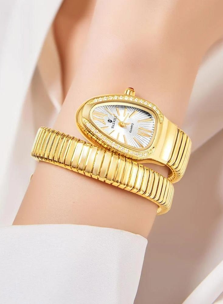 ماكسويل ساعه ماكسويل نسائي لون ذهبي ثعبان - Image 2