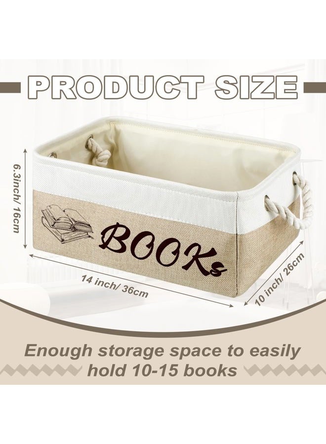 Marsui Book Lover Gifts Books themed Storage Basket Storage Bin Bookish Accessories Bookworm Gift for Club Members Student Teacher Reading Accessories - Image 3