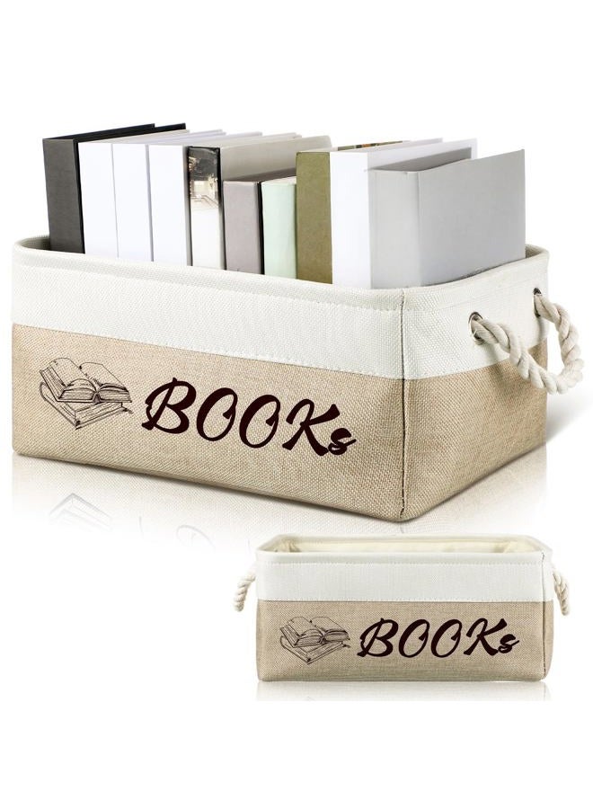 Marsui Book Lover Gifts Books themed Storage Basket Storage Bin Bookish Accessories Bookworm Gift for Club Members Student Teacher Reading Accessories - Image 1