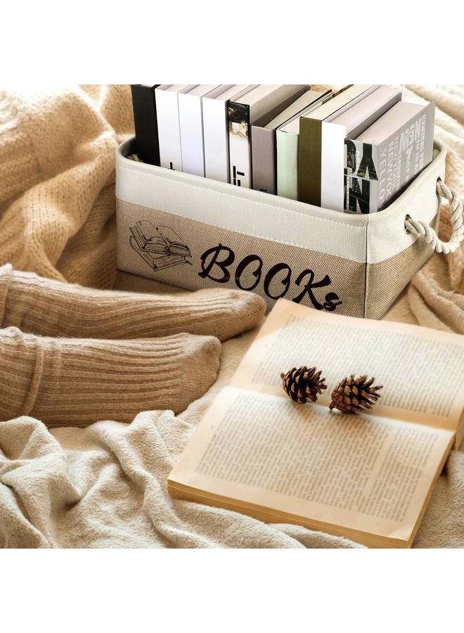 Marsui Book Lover Gifts Books themed Storage Basket Storage Bin Bookish Accessories Bookworm Gift for Club Members Student Teacher Reading Accessories - Image 2