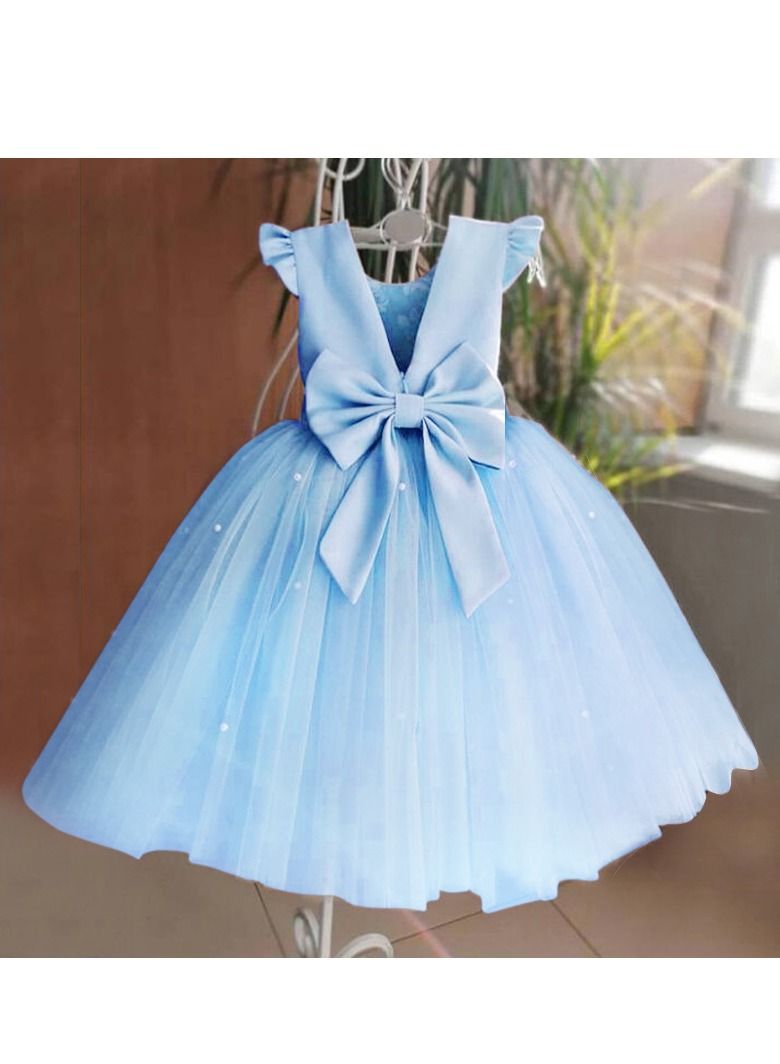 Loquat Fashionable Cute Girls Dresses Blue  - Image 2