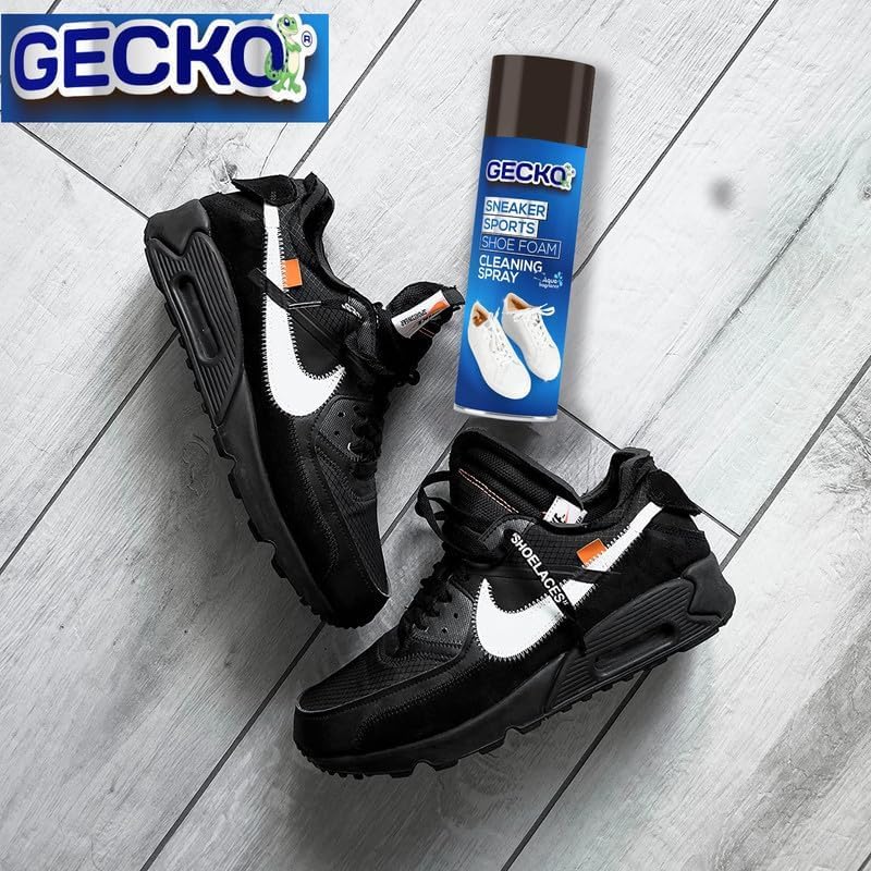 Gecko 200 ML Foam Based Cleaner Spray for Shoes, Sneaker Cleaner Spray/Loafers/Sneakers/Sports Shoes/White/Golf/Tennis/Canvas Shoes, Remove Dust/Dirt/Grass Stains/Mud - Image 4