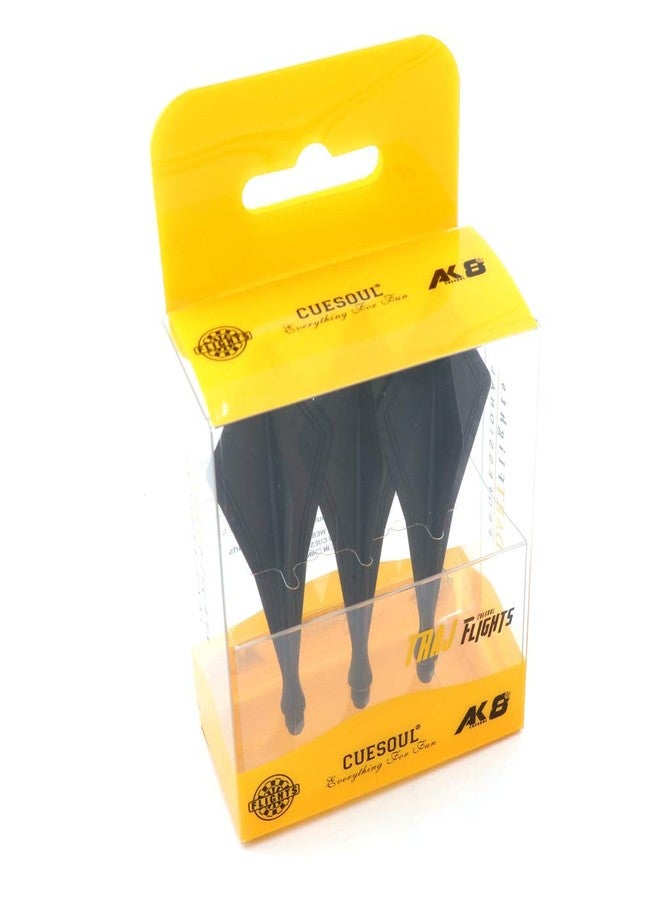 CUESOUL Very Slim TRAJ AK8 New Integrated Dart Flights and Shafts Diamond Shape,Dart Flight Black Set of 3 - Image 2