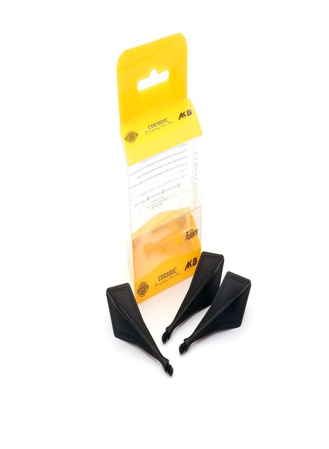 CUESOUL Very Slim TRAJ AK8 New Integrated Dart Flights and Shafts Diamond Shape,Dart Flight Black Set of 3 - Image 1