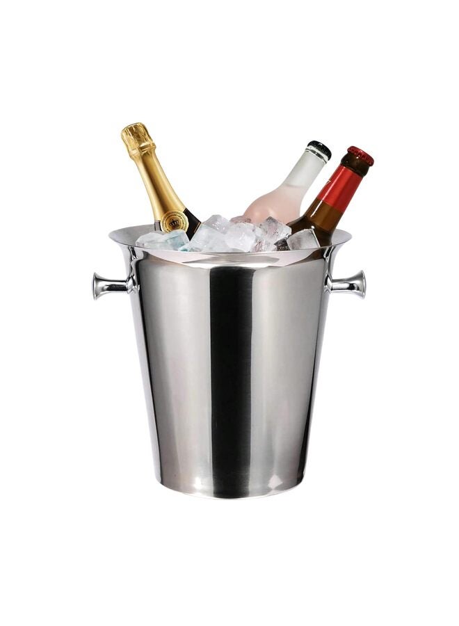دلو ثلج سعة 5 لتر، وعاء مشروبات من الفولاذ المقاوم للصدأ للحفلات، دلو مشروبات كبير للبيرة والنبيذ والشمبانيا والمشروبات الباردة، لوازم الحفلات والبار - Image 1