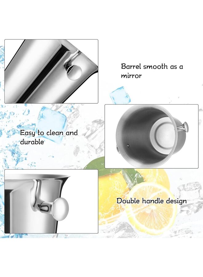 دلو ثلج سعة 5 لتر، وعاء مشروبات من الفولاذ المقاوم للصدأ للحفلات، دلو مشروبات كبير للبيرة والنبيذ والشمبانيا والمشروبات الباردة، لوازم الحفلات والبار - Image 2