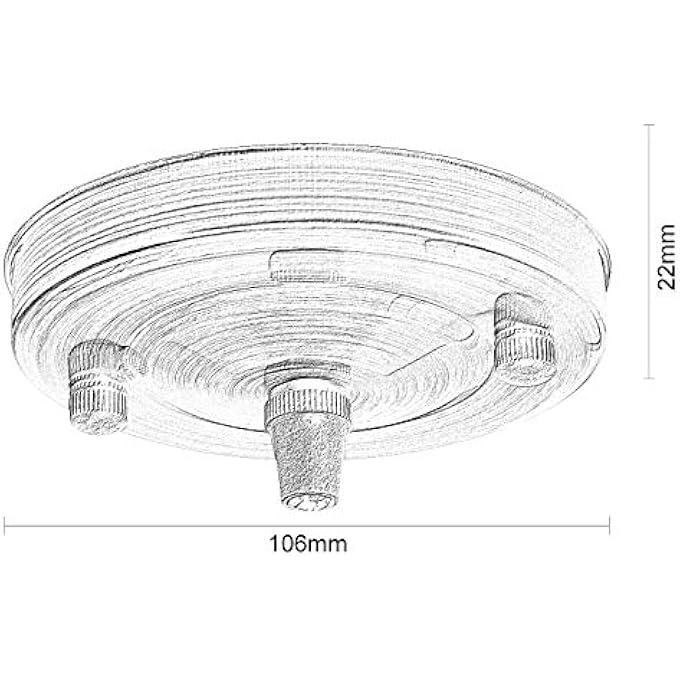 VINTAGE PERIOD STYLED COMPLETE METAL CEILING ROSE WITH NYLON CORD GRIP (FULLY EARTHED) IN GLOSS WHITE FINISH - Image 3