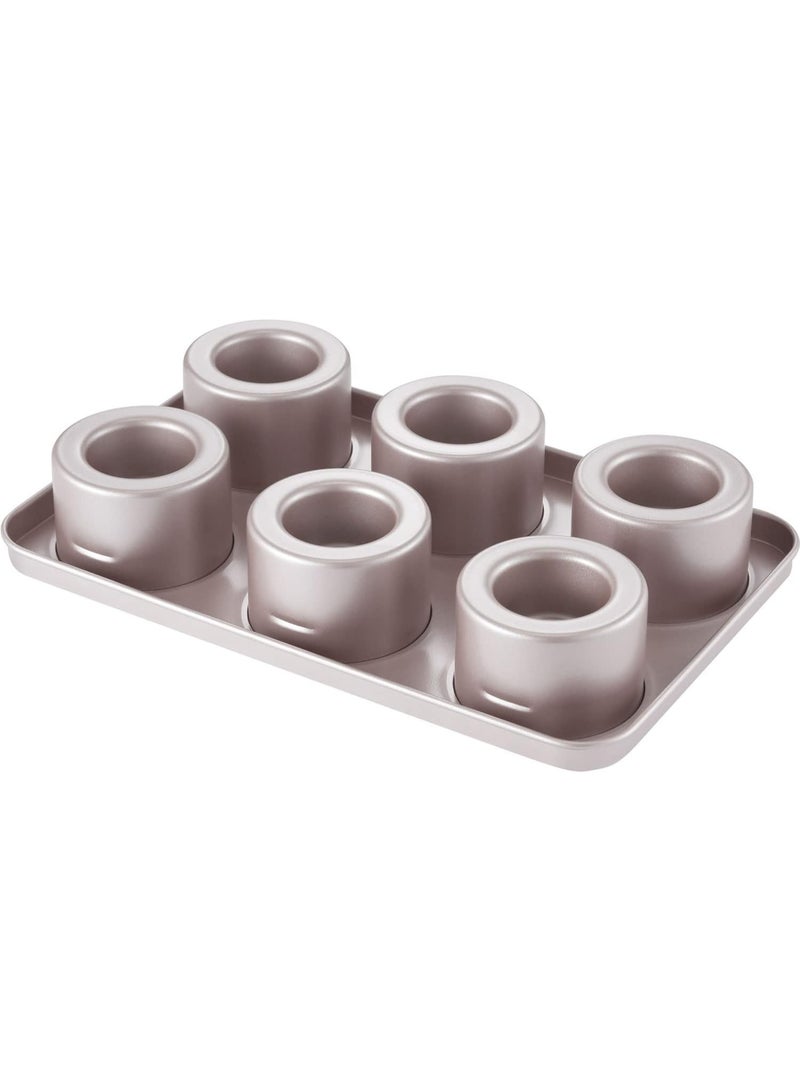 شيف ميد قالب مافن 6 أكواب غير لاصق صينية كب كيك متينة بتوزيع حرارة متوازن وسطح سهل التنظيف لتحضير المافن والكب كيك باحترافية موديل WK9051 - Image 1