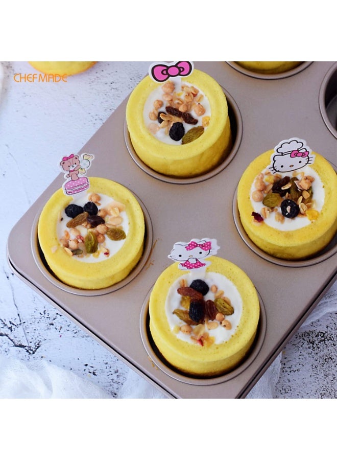 شيف ميد قالب مافن 6 أكواب غير لاصق صينية كب كيك متينة بتوزيع حرارة متوازن وسطح سهل التنظيف لتحضير المافن والكب كيك باحترافية موديل WK9051 - Image 4