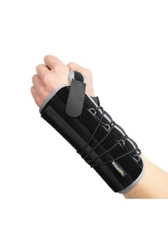 BraceUP Quick Wrap Wrist Brace for Carpal Tunnel, Tendonitis, and Arthritis – Hand and Wrist Support Splint (Left Hand)  - Image 1
