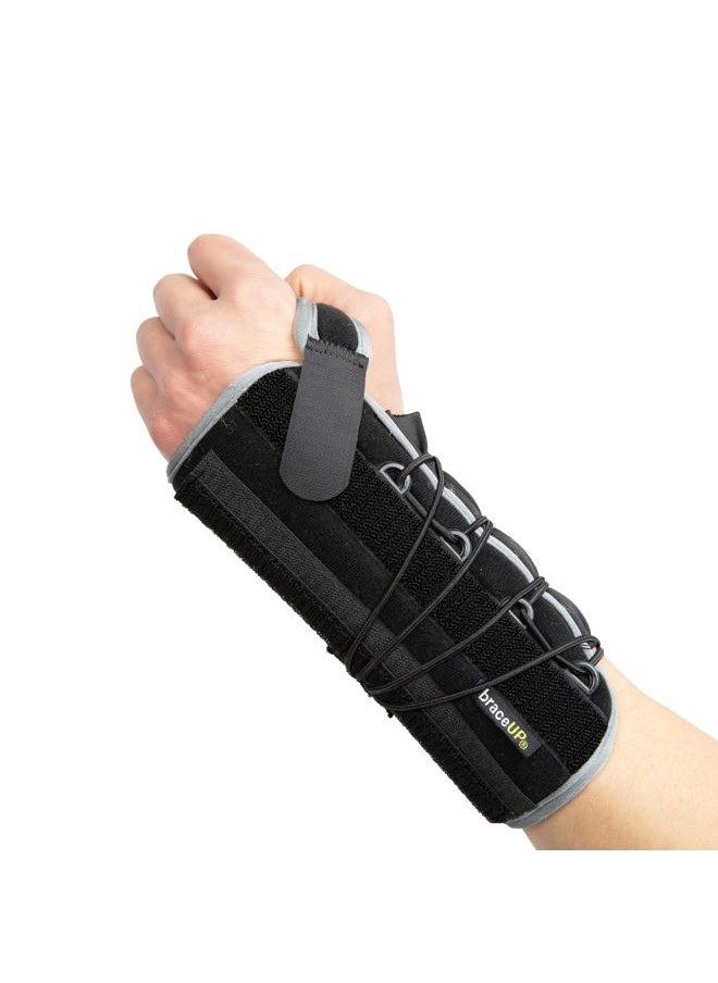BraceUP - Quick Wrap Wrist Brace for Carpal Tunnel, Tendonitis, and Arthritis – Hand and Wrist Support Splint (Left Hand) - Image 1