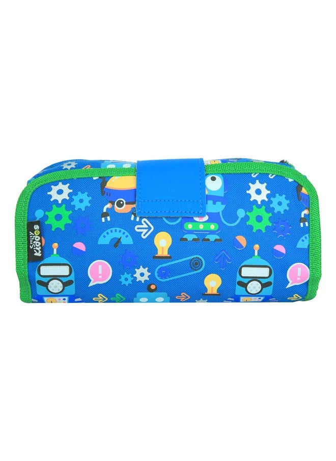 SMILY KIDDOS Smily Kiddos | Fancy Strap Pencil Case (Blue) | Kids&School Pencil Cases | Pencil Case for Kids | Boys & Girls Pencil Case | Pencil Pouch for Kids | Blue for Pencil Case  - Image 2