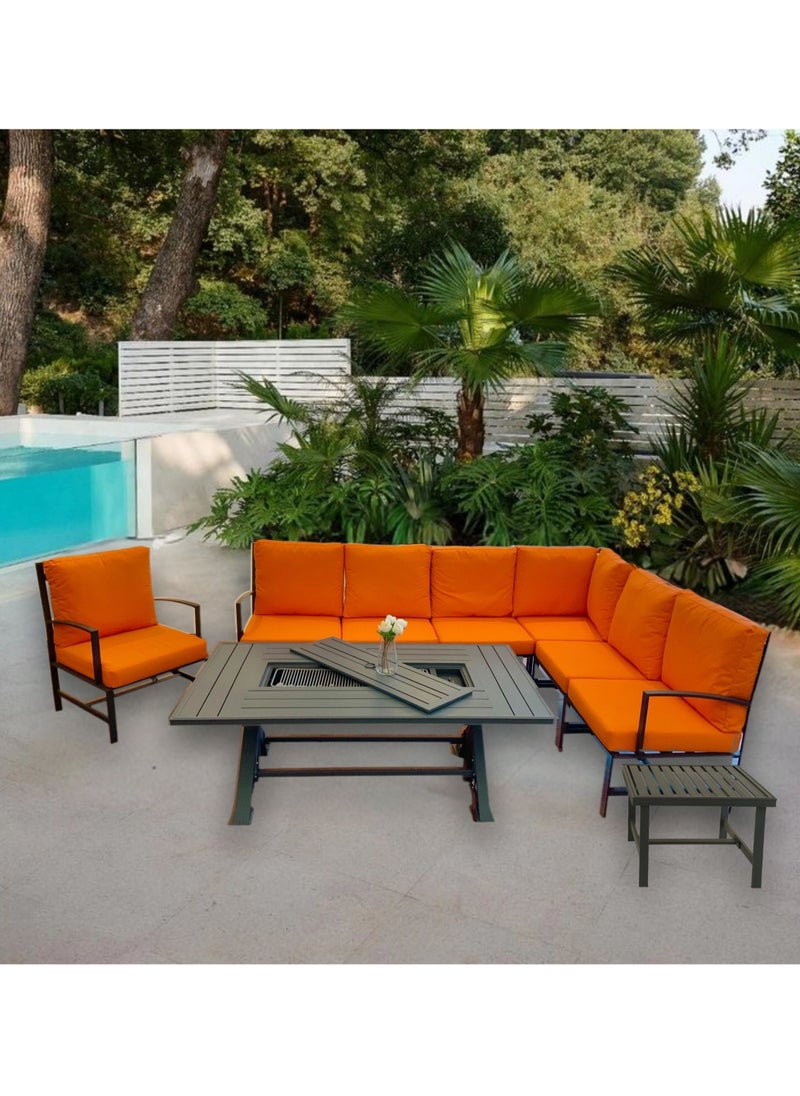 Schondor Furniture - Dallas Outdoor Dining Sofa Set - Image 1