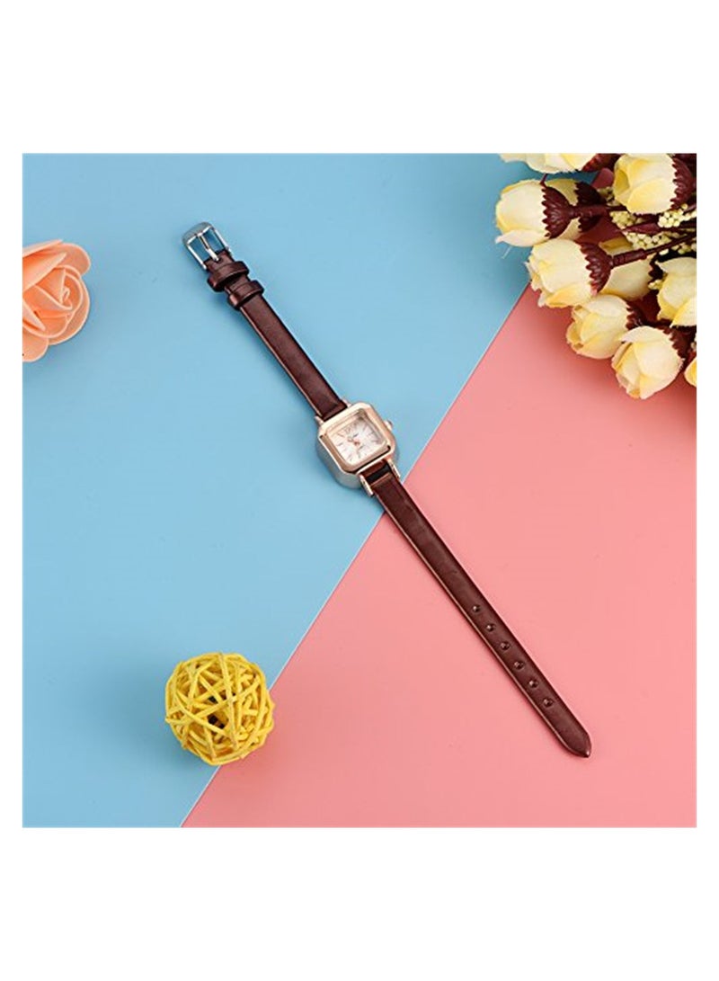 Stylish Women's Quartz Watch Elegant Square Design with Soft PU Strap Perfect for Every Occasion - Image 5