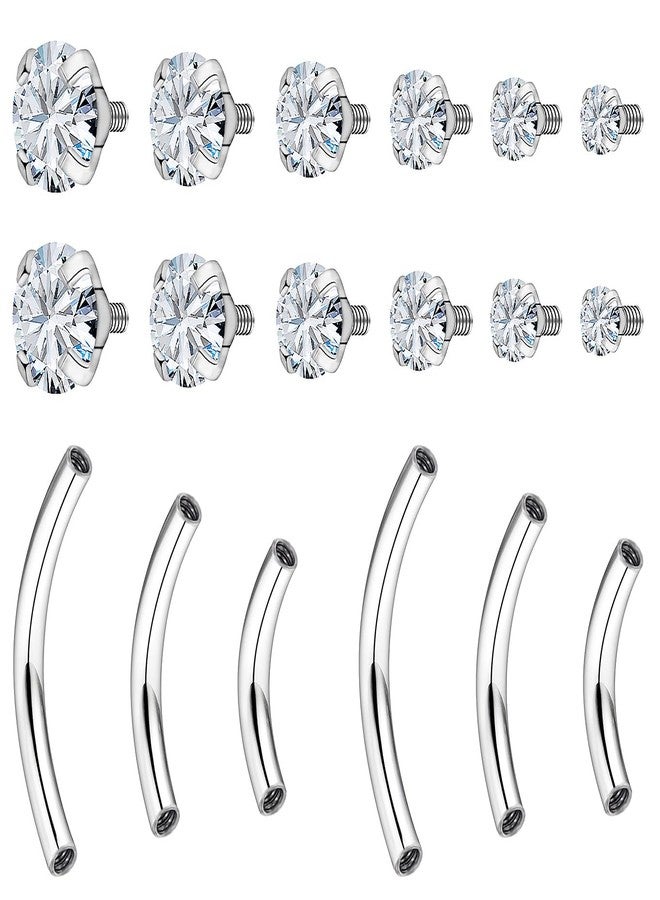 Hoeudjo Rook Piercing Jewelry Surgical Steel Eyebrow Piercing Jewelry 16g Surface Tragus Earrings Internally Threaded Curved Barbell Daith Earring Eyebrow Rings for Women Different Length 6/8/10mm - Image 1