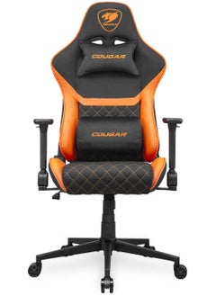 Cougar Cougar Armor One V2 F Gaming Chair, Woven Fabric Surface, 4D Folding Armrests, 155° Reclining, Piston Lift Height Adjustment, Up to 12kg Weight Support, Black / Orange | 3MA2FORB.0001  - Image 1