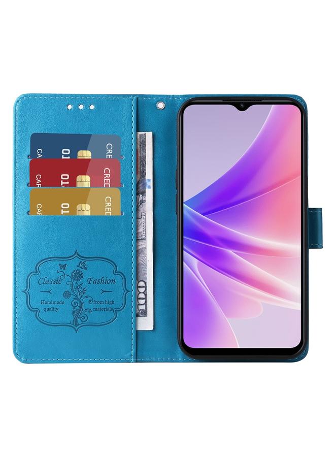 S-TOP Case For OPPO A77 4G / 5G / A77s 4G Global Embossed Butterfly Flowers Leather Phone Case - Image 4